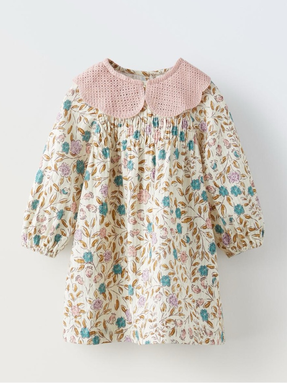 Zara Bib Collar Floral Dress
